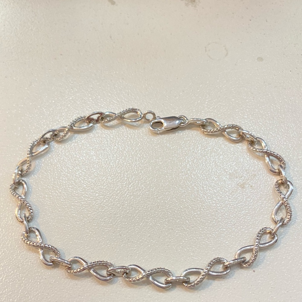 SILVER INFINITY DIAMOND BRACELET 💎♾